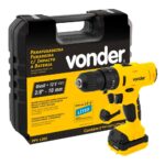 Parafusadeira/Furadeira de Impacto PFV120I a Bateria 12V 3/8 Pol. com Carregador Bivolt Maleta e Acessórios VONDER-PFV120I