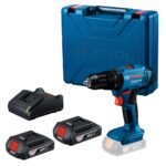 Parafusadeira e Furadeira de Impacto 1/2 Pol 18V com 2 Baterias 2,0Ah Carregador Bivolt e Maleta GSB 183-LI BOSCH-06019K91E2-000