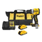 Parafusadeira Furadeira de Impacto 1/2 Pol 20V Max Brushless com 2 Baterias 2Ah Carregador Bivolt e Bolsa DEWALT-DCD806D2-BR