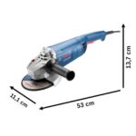 Esmerilhadeira Angular 7" (180mm) 2200W GWS 2200-180 Vulcano Bosch - Imagem 2