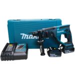 Martelete Rotativo Rompedor SDS Plus 1.9J 18V com 2 Baterias Carregador Rápido Bivolt e Maleta MAKITA-DHR202RFE